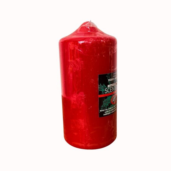 Red Bittersweet Scented Pillar Candle 3"x6" VTG Cozy Ambiance Home Decor - Picture 6 of 13